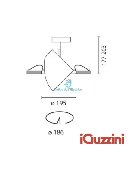 Iguzzini 3.8324.001.0 Großes Pixel-Downlight 35-70-150w